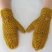 Mustard flip top mittens