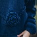 Wool sweaters for women with rose flower