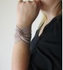 Nude cuff. Wrist cuff bracelet. Twist bracelet. Bow bracelet. Skin color tan cuff. Wrist tattoo cover up. Wrist cover. Scar cover bracelet.