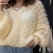 Mohair chunky sweater women