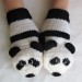 Convertible panda mittens
