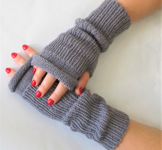 Knitted wool arm warmers